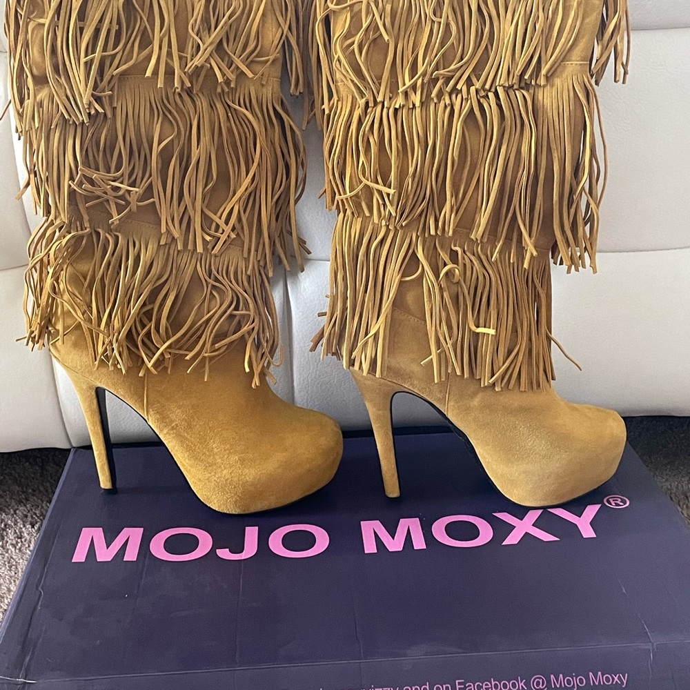 Mojo Moxy Burlesque Fringe Boot Size 8.5 - image 4